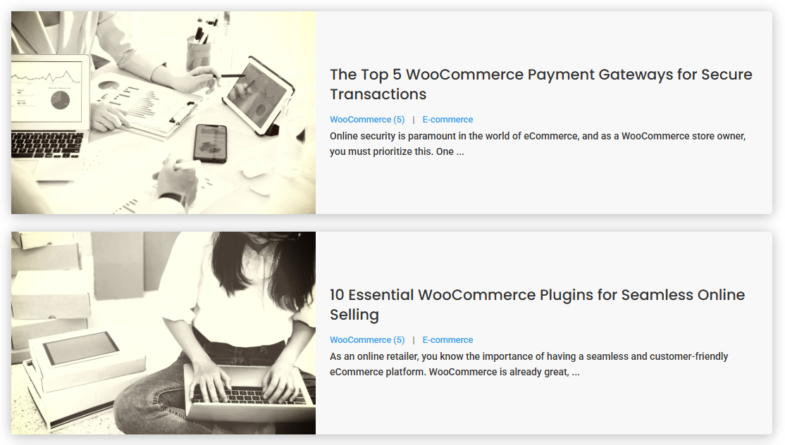 Minimal List template preview