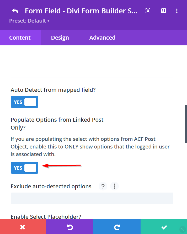 Populate from linked posts setting