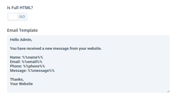 Plain Text Email Example