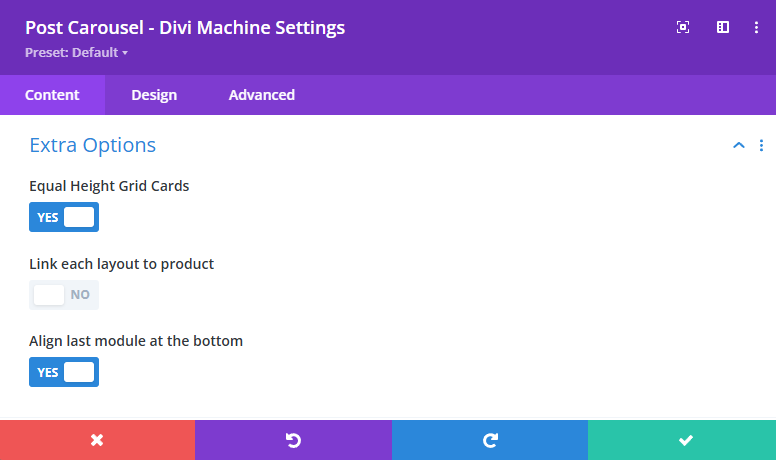 Post Carousel Extra Options