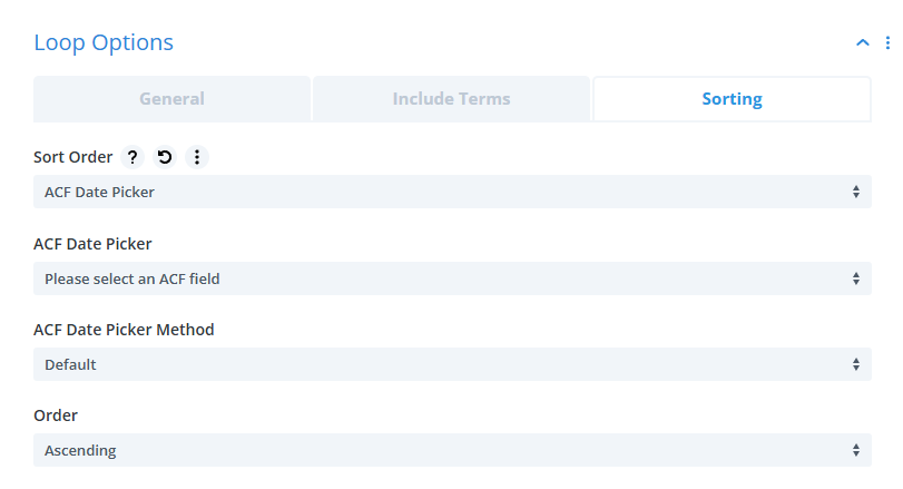 Post Carousel module Sorting Loop Options