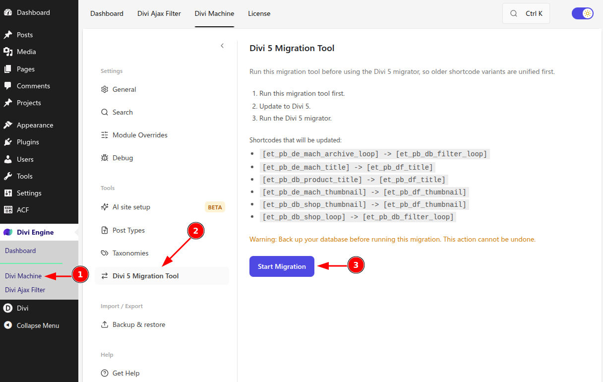 Divi 5 Migration Tool