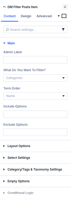 Filter Item
