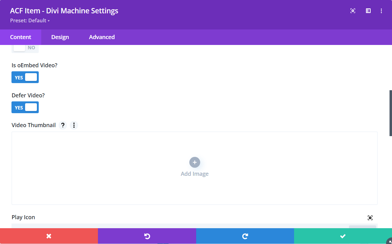 Thumbnail Image setting for oEmbed Video