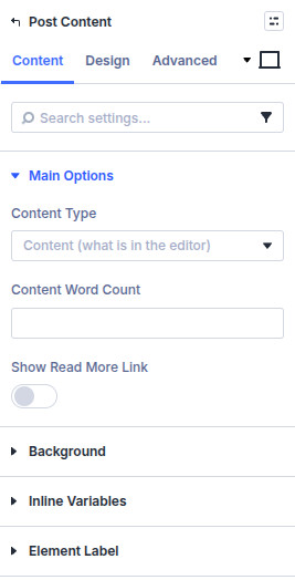 Post Content module