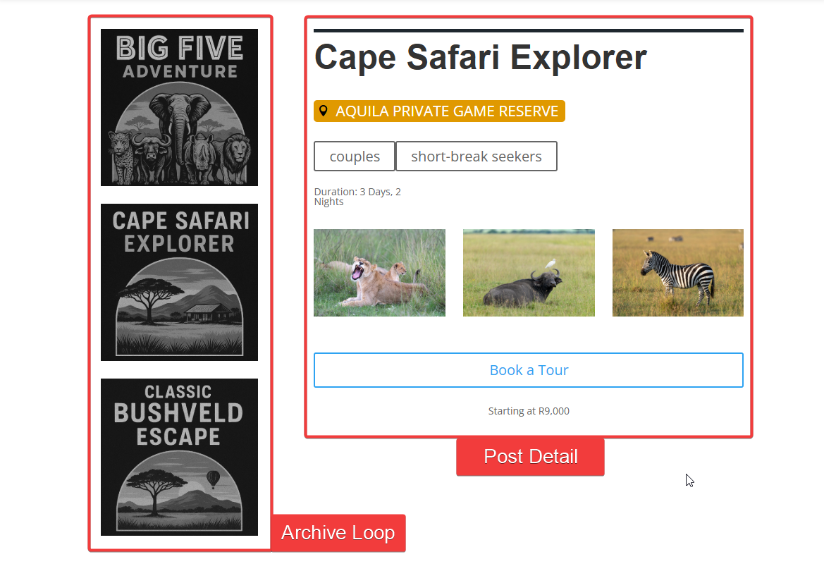 Post Detail on Same Page as Archive Loop