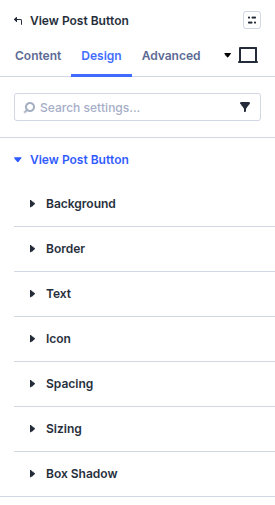 View Post btn. design settings