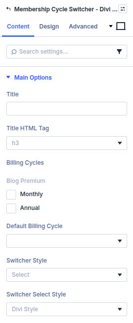 Membership Cycle Switcher