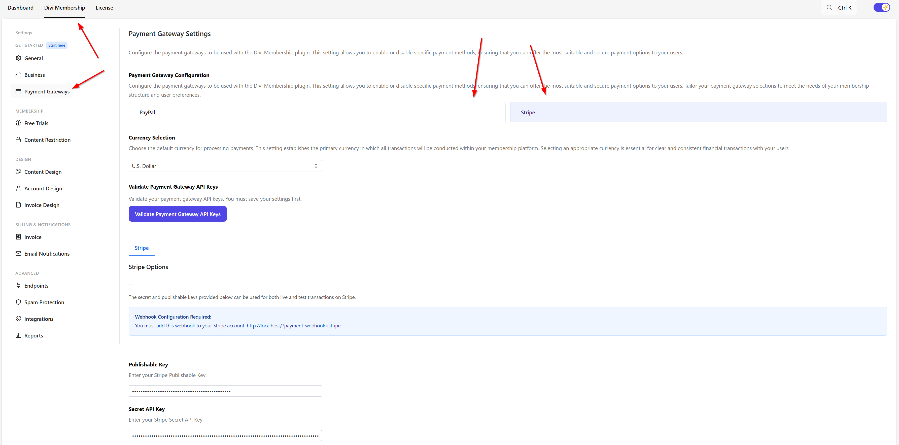 Set up payment gateway