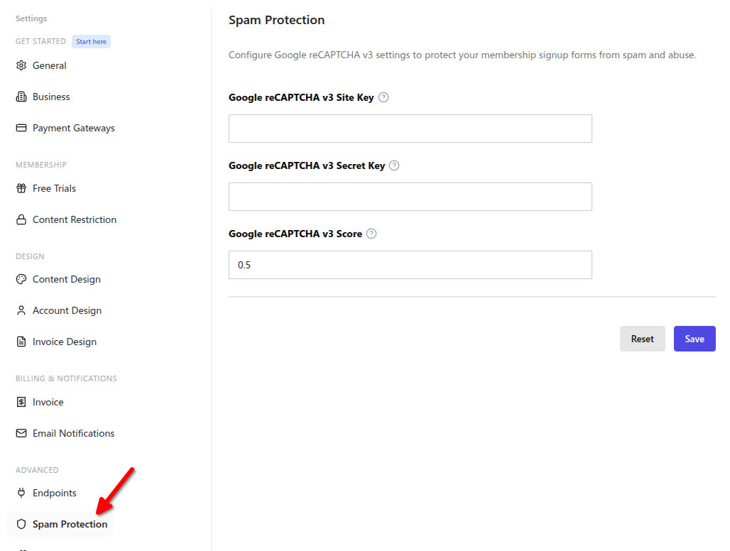 Spam Protection